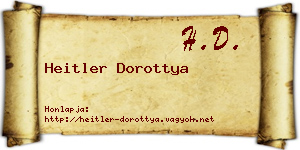 Heitler Dorottya névjegykártya